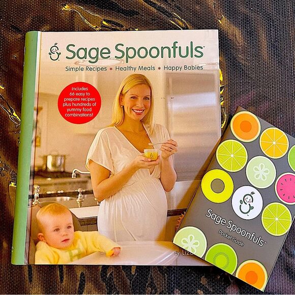 Sage Spoonfuls Simple Recipes, Healthy Meals & Happy Babies Book + Pocket Guide - Picture 1 of 7
